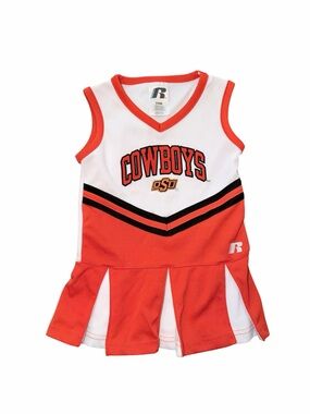 Oklahoma State Cowboys Toddler Girl Cheerleader Dress Russell Size 24 Months